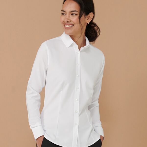Henbury Ladies Long Sleeve Wicking Shirt Thumbnail