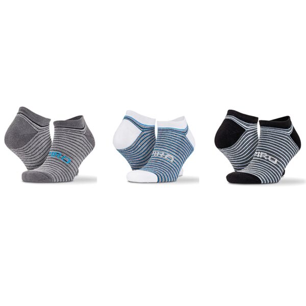 Spiro 3 Pack Mixed Stripe Sneaker Socks Thumbnail